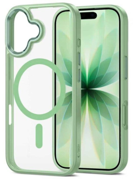 Ochranný kryt na iPhone 17 - Tech-Protect, Magmat MagSafe Sage/Clear