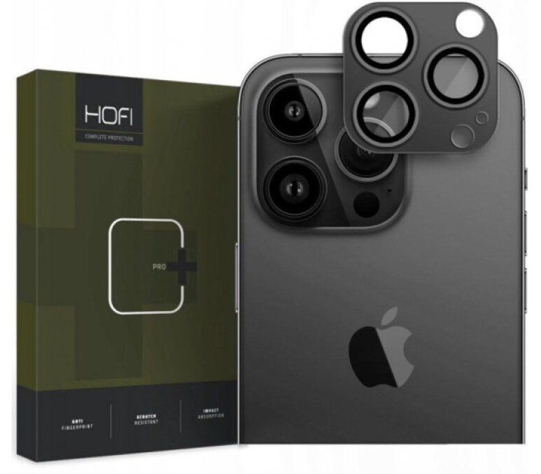 Ochranné sklo na zadní kameru iPhone 15 Pro / iPhone 15 Pro MAX - Hofi, Cam Pro+ Black