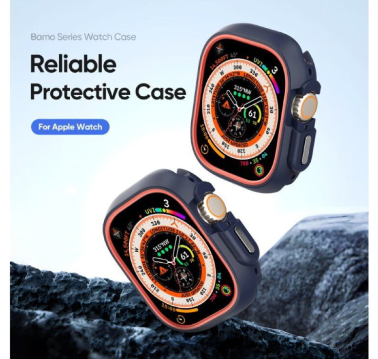 Ochranný kryt na Apple Watch 49mm - DuxDucis, Bamo Midnight/Orange