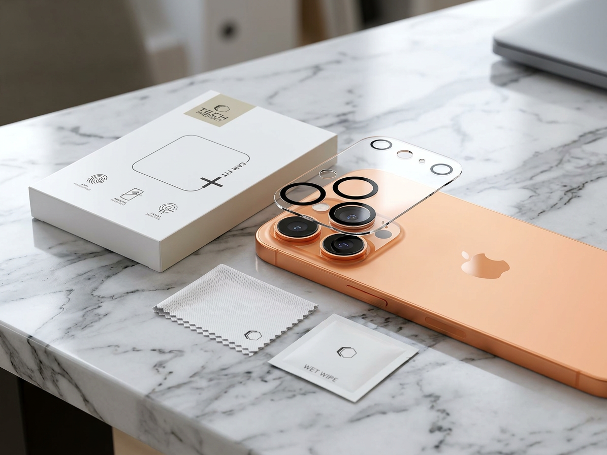 Ochrana na zadní kameru iPhone 17 Pro - Tech-Protect, Cam Fit+ Clear