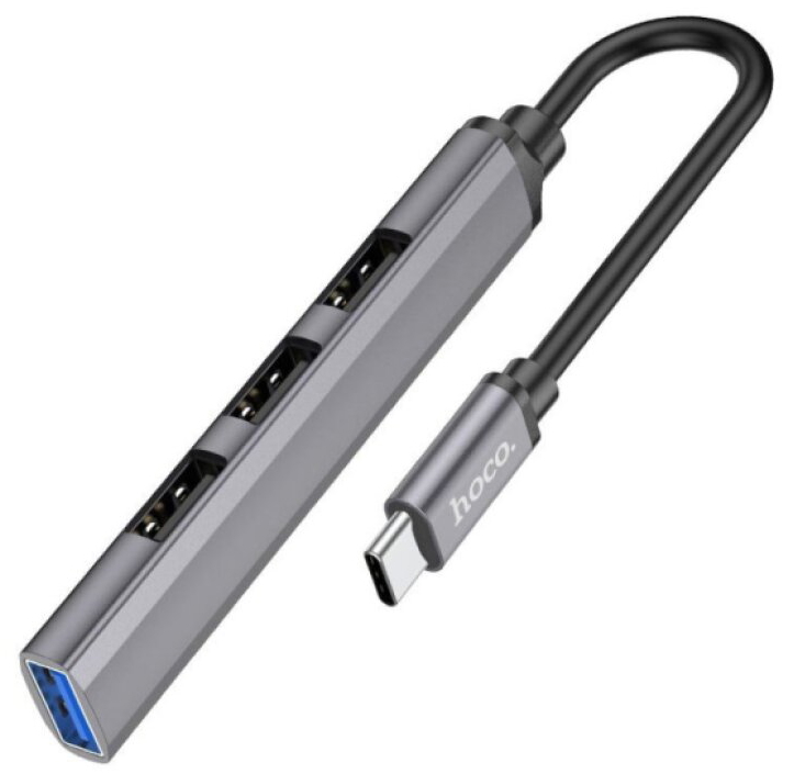 Redukce USB-C to USB-A - Hoco, HB26 Gray