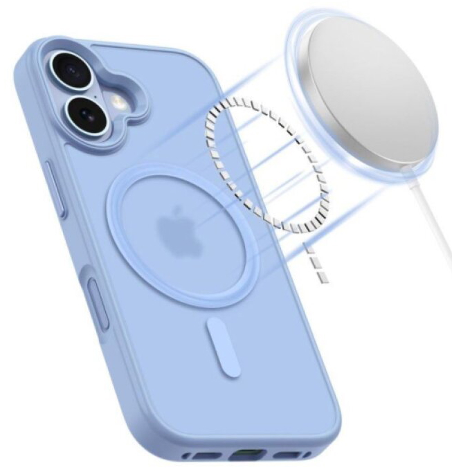 Ochranný kryt na iPhone 17 - Tech-Protect, Magmat MagSafe Matte Mist Blue