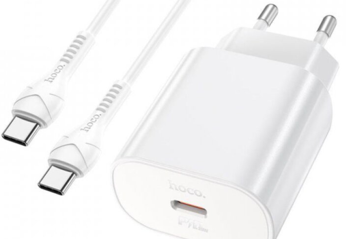 Rychlá USB-C nabíječka do sítě - Hoco, N22 Jetta PD25W + USB-C kabel