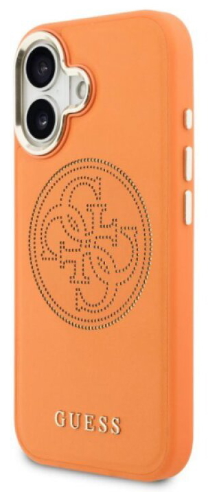 Ochranný kryt na iPhone 17 - Guess, 4G Perforated Logo MagSafe Orange