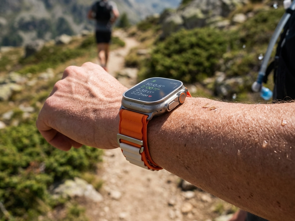 Řemínek pro Apple Watch 38mm / 40mm / 41mm / 42mm - Hoco, WA20 Climbing Orange Starlight
