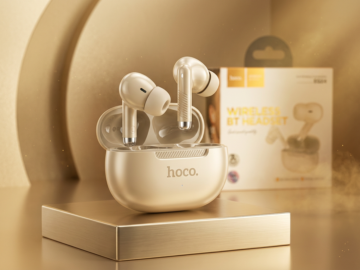 Bezdrátová sluchátka - Hoco, EQ24 Estrella Monet Gold