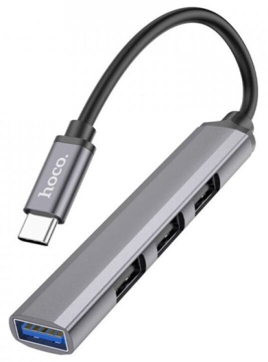 Redukce USB-C to USB-A - Hoco, HB26 Gray