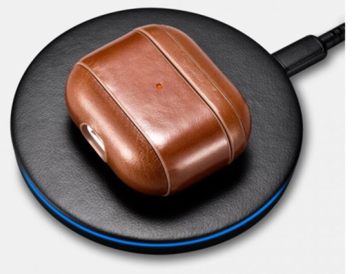 Kožené pouzdro na sluchátka AirPods 3 - iCarer, Vintage Brown