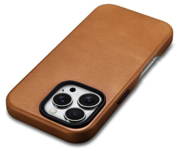 Kožený obal na iPhone 16 Pro MAX - iCarer, OilWax MagSafe Camel