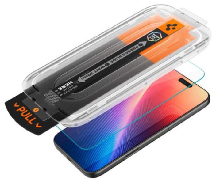 Ochranné tvrzené sklo na iPhone 17 Pro MAX / 16 Pro MAX - Spigen, Glas.tR EZ Fit Privacy (1ks s aplikátorem)