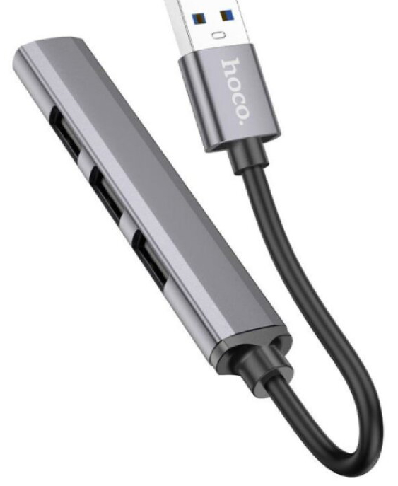 Redukce USB-A to USB-A - Hoco, HB26 Gray