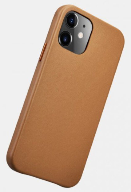 Kožený kryt na iPhone 12 mini - iCarer, Original Brown