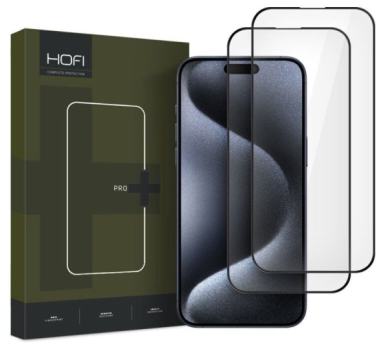 Hybridní ochranné sklo na iPhone 16 - Hofi, Glass Pro+ (2ks)