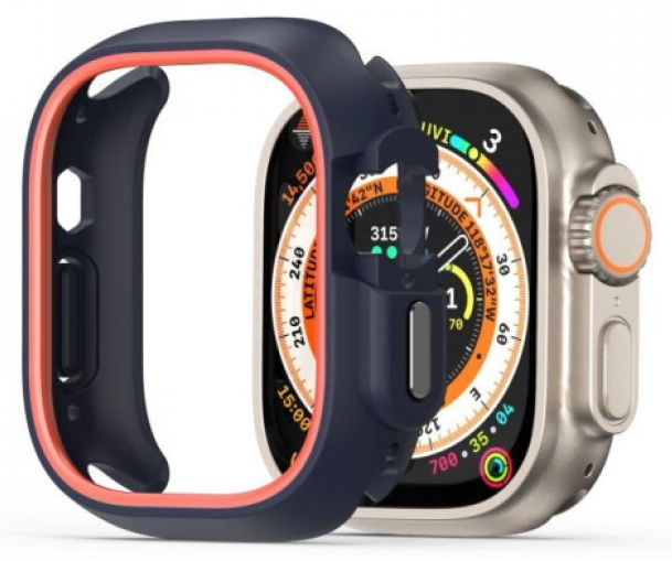 Ochranný kryt na Apple Watch 49mm - DuxDucis, Bamo Midnight/Orange