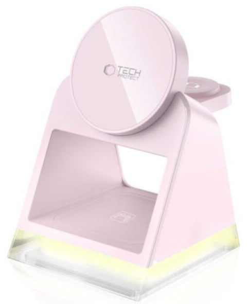 Bezdrátová nabíječka pro iPhone, AirPods a Apple Watch - Tech-Protect, QI15W-A43 MagSafe Pink
