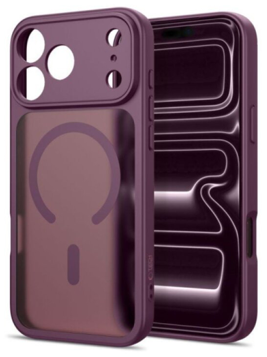Ochranný kryt na iPhone 17 Pro MAX / 18 Pro MAX - Tech-Protect, Basicmag MagSafe Dark Cherry