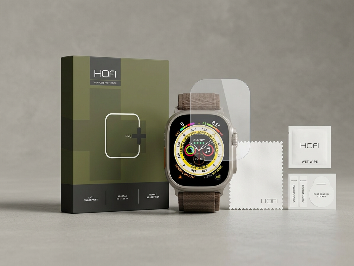 Hybridní ochranné sklo pro Apple Watch 49mm - Hofi, Hybrid Glass