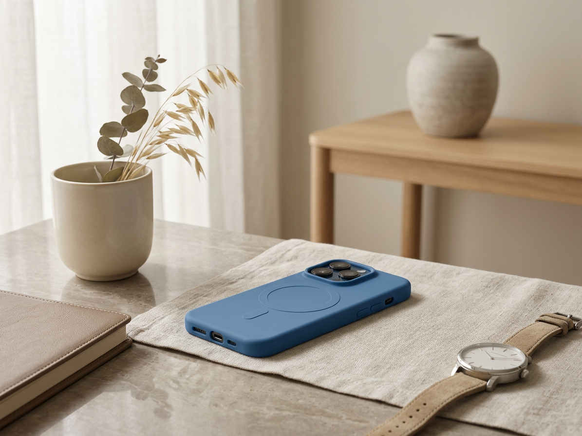 Ochranný kryt na iPhone 13 mini - Mercury, SemiSilicon MagSafe Blue