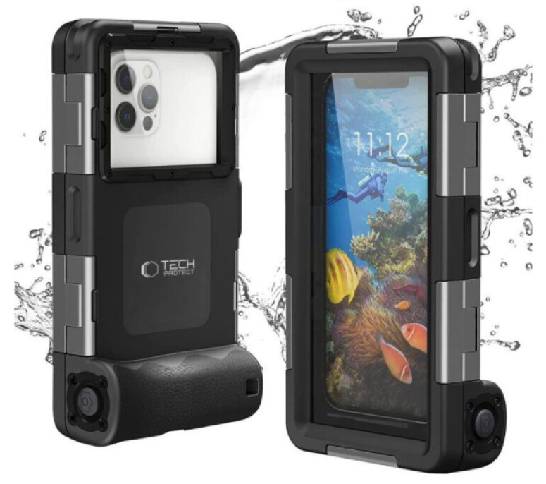 Univerzální voděodolné pouzdro - Tech-Protect, IPX8 Diving Waterproof Case Black
