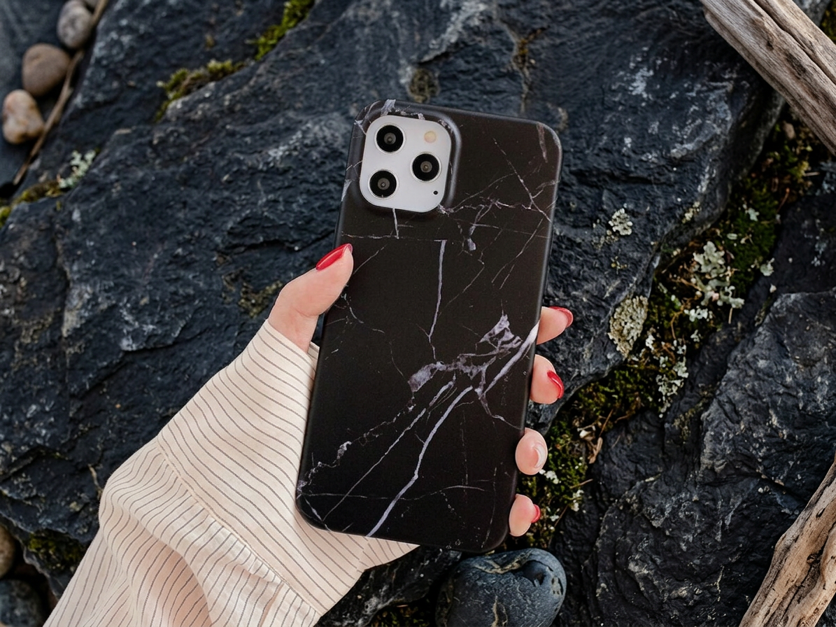 Ochranný kryt na iPhone 15 Pro MAX - Marble Black