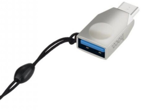 Redukce USB-C to USB-A - Hoco, UA9 Silver