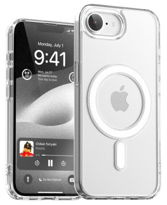Ochranný kryt na iPhone 17e / 16e - Mercury, JelHard MagSafe Transparent