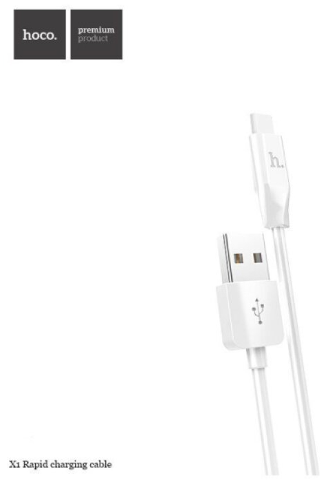 Kabel USB-C TYPE-C - Hoco, X1 White 100cm