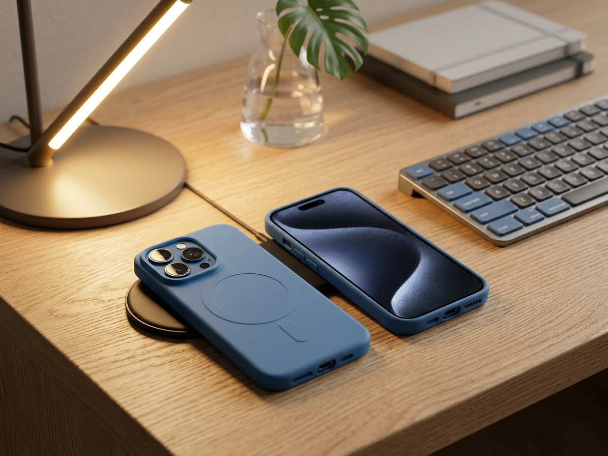 Ochranný kryt na iPhone 13 mini - Mercury, SemiSilicon MagSafe Blue