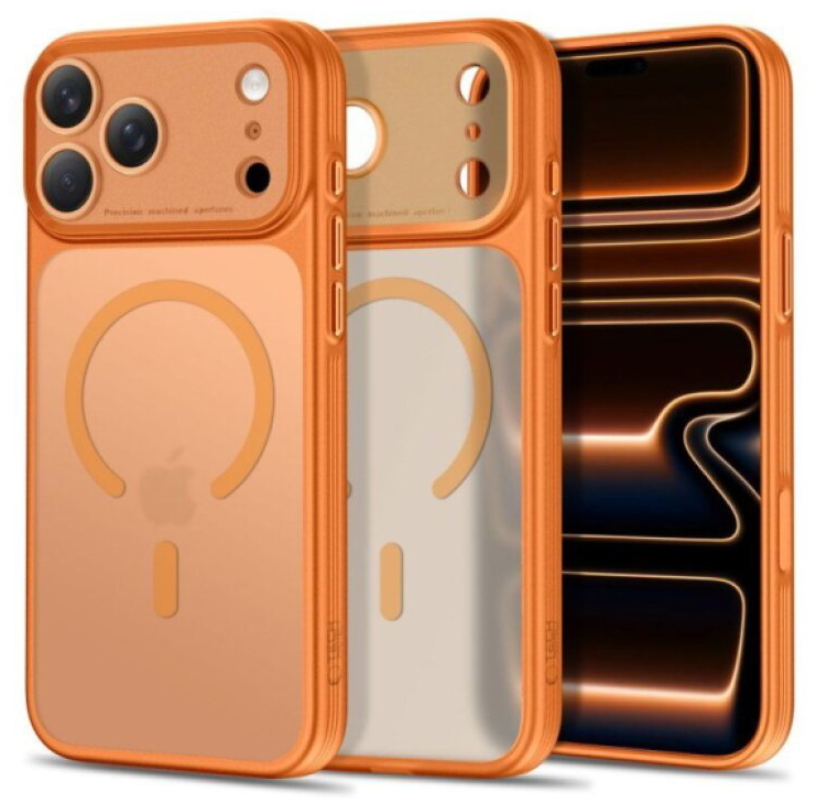 Ochranný kryt na iPhone 17 Pro MAX / 18 Pro MAX - Tech-Protect, MagPrime MagSafe CC Cosmic Orange