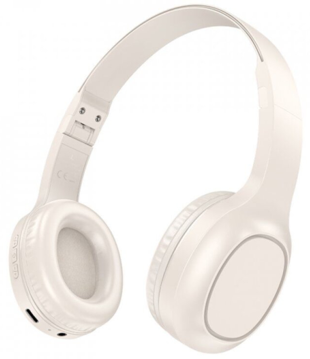 Bezdrátová náhlavní sluchátka - Hoco, W46 Charm Milky White