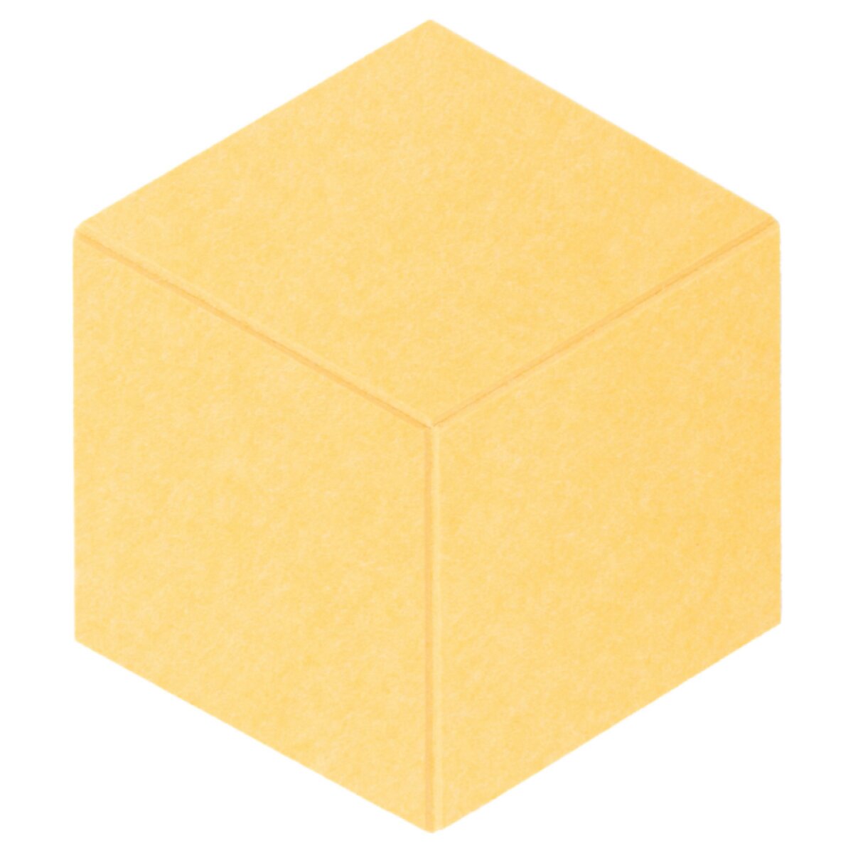 Dekorativní filcový nástěnný panel CROSS DESIGN žlutá 40x46 cm hexagon - sada 2 ks