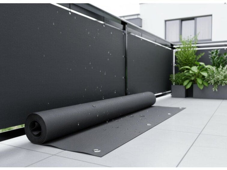 Balkonová zástěna OSLO grafitová, výška 80 cm, šířka různé rozměry MyBestHome