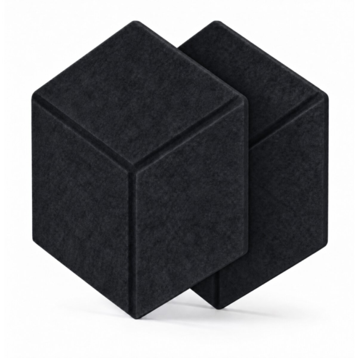Dekorativní filcový nástěnný panel CROSS DESIGN černá 40x46 cm hexagon - sada 2 ks