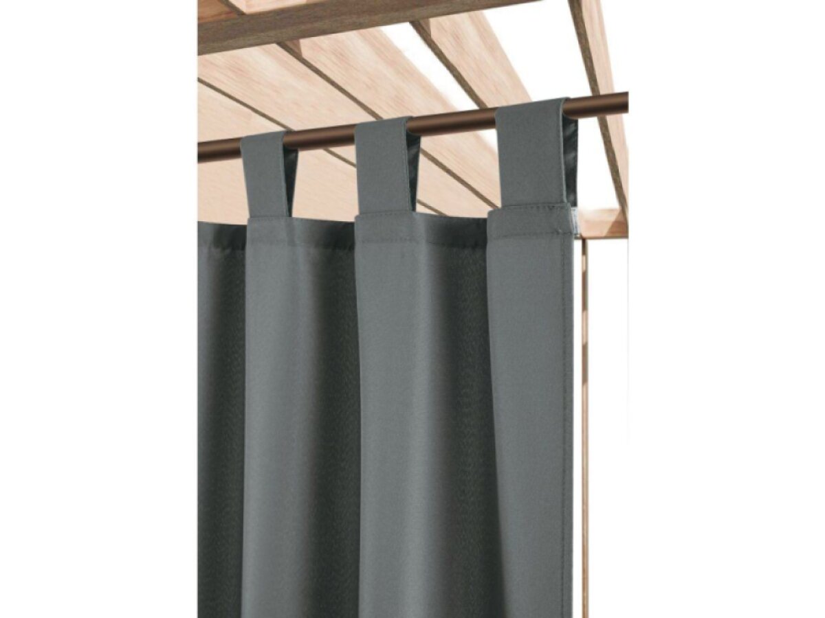Venkovní zahradní závěs s poutky TERRA CHIC tmavě šedá 150 cm x 220 cm MyBestHome