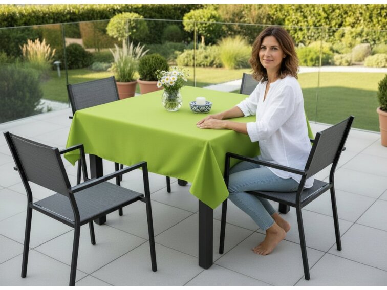 Venkovní čtvercový ubrus TERRA color 19 limonka, různé rozměry Mybesthome