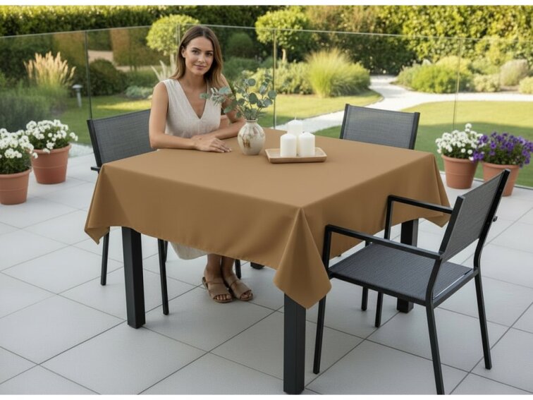 Venkovní čtvercový ubrus TERRA color 44 cappuccino, různé rozměry Mybesthome