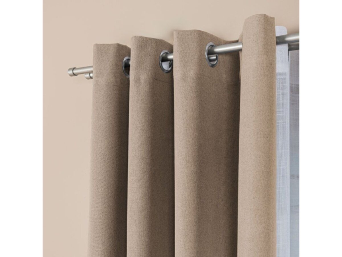 Dekorační zatemňující závěs SUPER BLACKOUT s kroužky cappuccino color 005 (cena za 1 kus) 140x250 cm 100% stínění Mybesthome