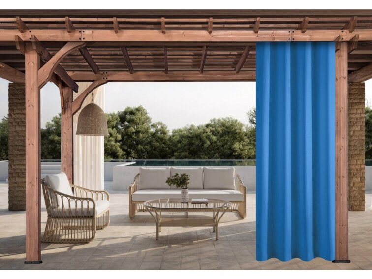 Venkovní zahradní závěs s tunýlkem JAMAICA color 39 modrá, různé rozměry MyBestHome