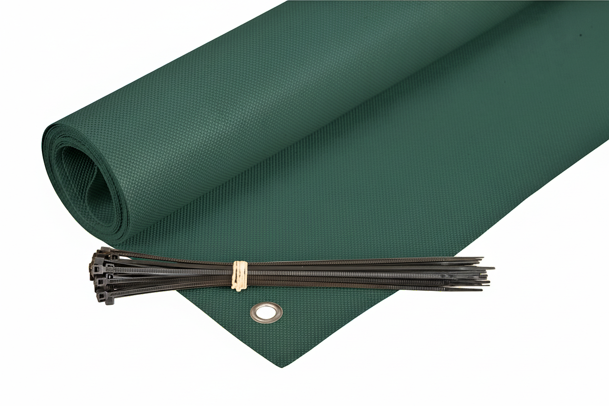 Balkonová zástěna OSLO zelená, výška 90 cm, šířka 700 cm rozteč 25 cm MyBestHome