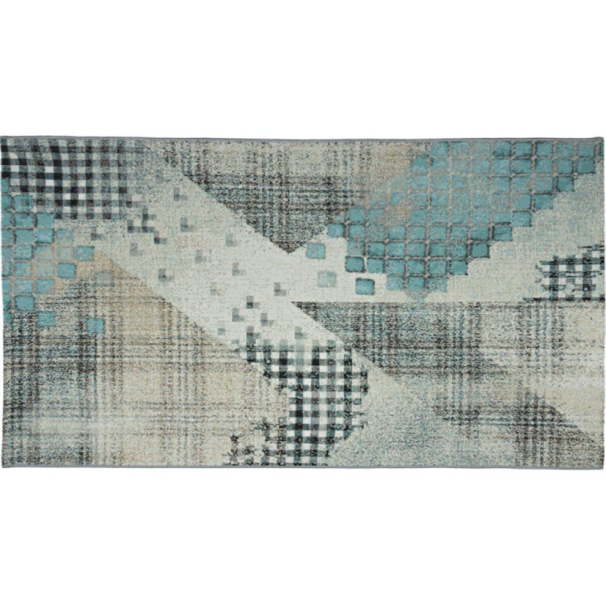 Venkovní vzorovaný běhoun PATCHWORK šedá 80x150 cm Multidecor