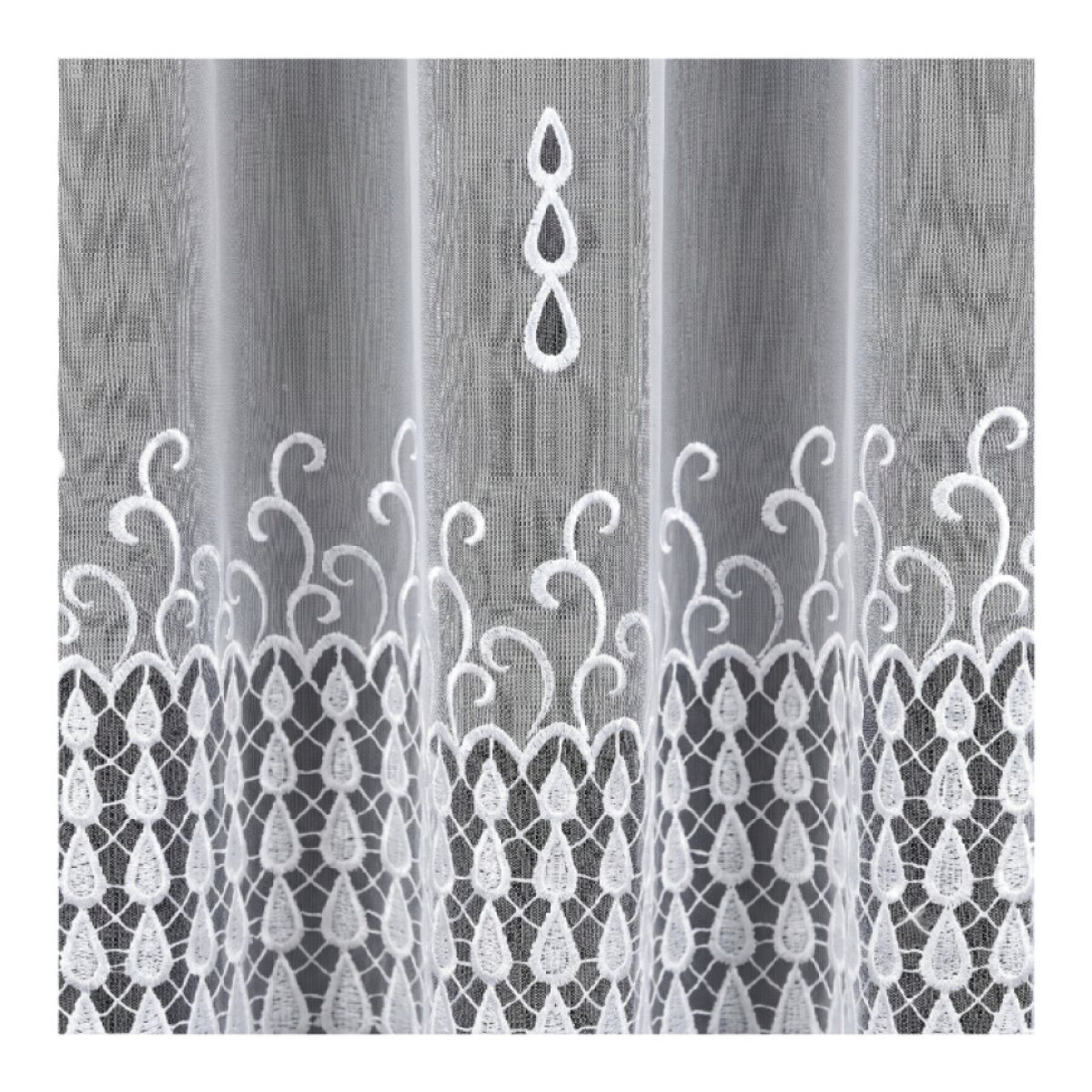 Dekorační žakárová záclona s řasící páskou FESTO 160 bílá 400x160 cm MyBestHome