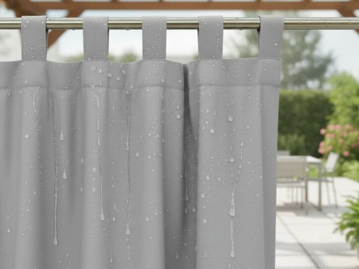 Venkovní zahradní závěs s poutky SANTIAGO color 03 světle šedá, různé rozměry MyBestHome