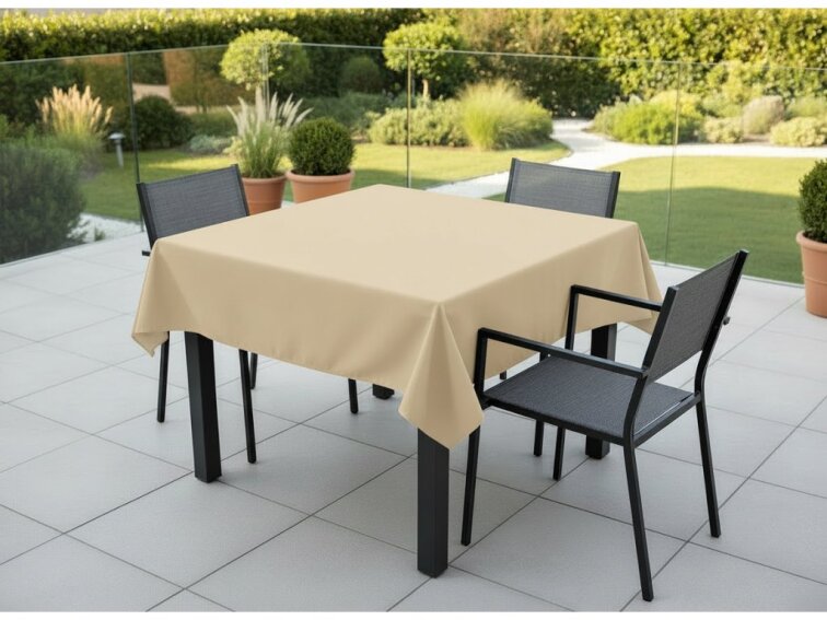 Venkovní čtvercový ubrus TERRA color 17 světle béžová, různé rozměry Mybesthome