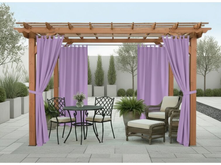 Venkovní zahradní závěs s poutky SANTIAGO color 30 lila, různé rozměry MyBestHome