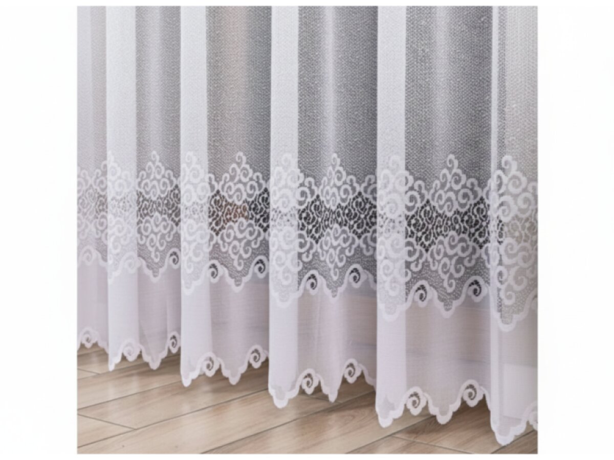 Dekorační žakárová záclona na žabky MODESTA LONG bílá 300x250 cm (cena za 1 kus dlouhé záclony) MyBestHome