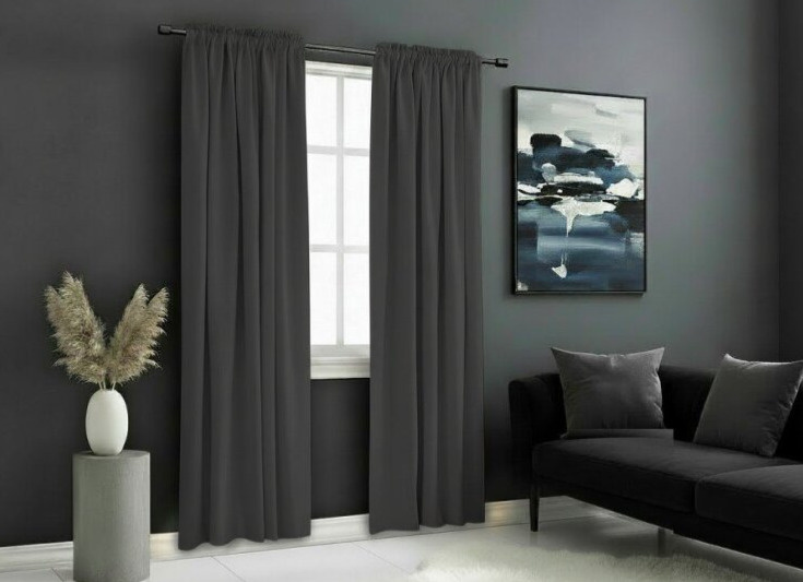 Zatemňovací závěs s řasící páskou "BLACKOUT" VIGO 135x250 cm, grafitová, (cena za 1 kus) MyBestHome