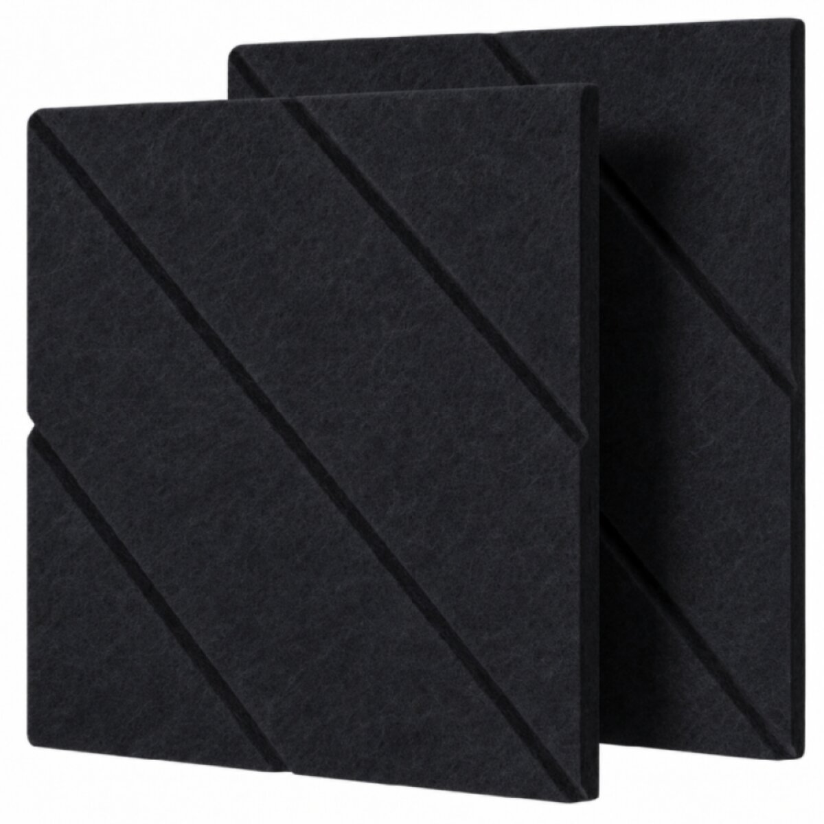 Dekorativní filcový nástěnný panel CROSS DESIGN černá 40x40 cm čtverec - Cena za 2 kusy v balení