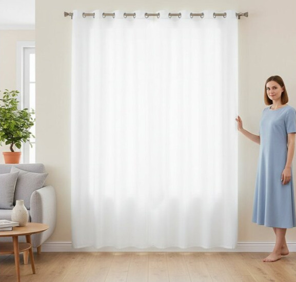 Dekorační dlouhá voálová záclona s kroužky EDEN bílá 500x250 cm MyBestHome