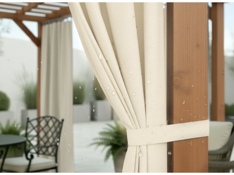 Venkovní zahradní závěs s poutky SANTIAGO color 16 smetanová, různé rozměry MyBestHome