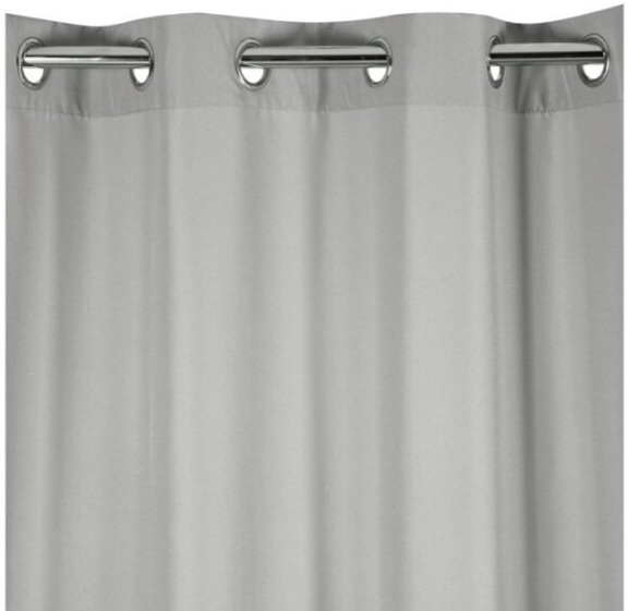 Dekorační dlouhý jednobarevný závěs s kroužky EASY TOP světle šedá 1x140x250 cm (cena za 1 kus) MyBestHome